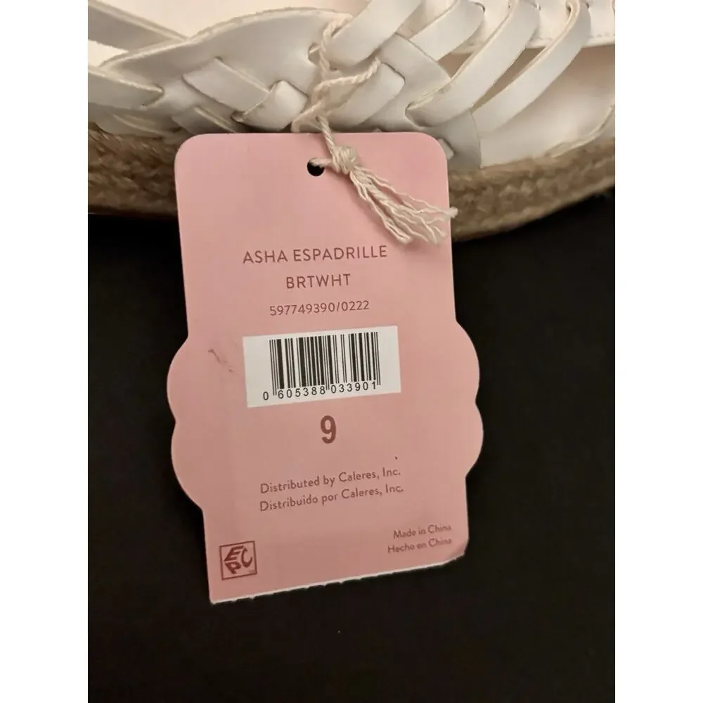 NWT Sam & Libby Women’s Asha Espadrille White 9